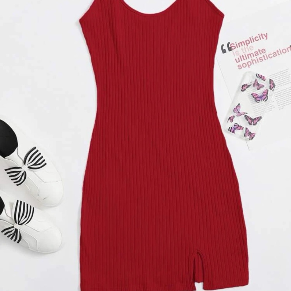 Red summer dress